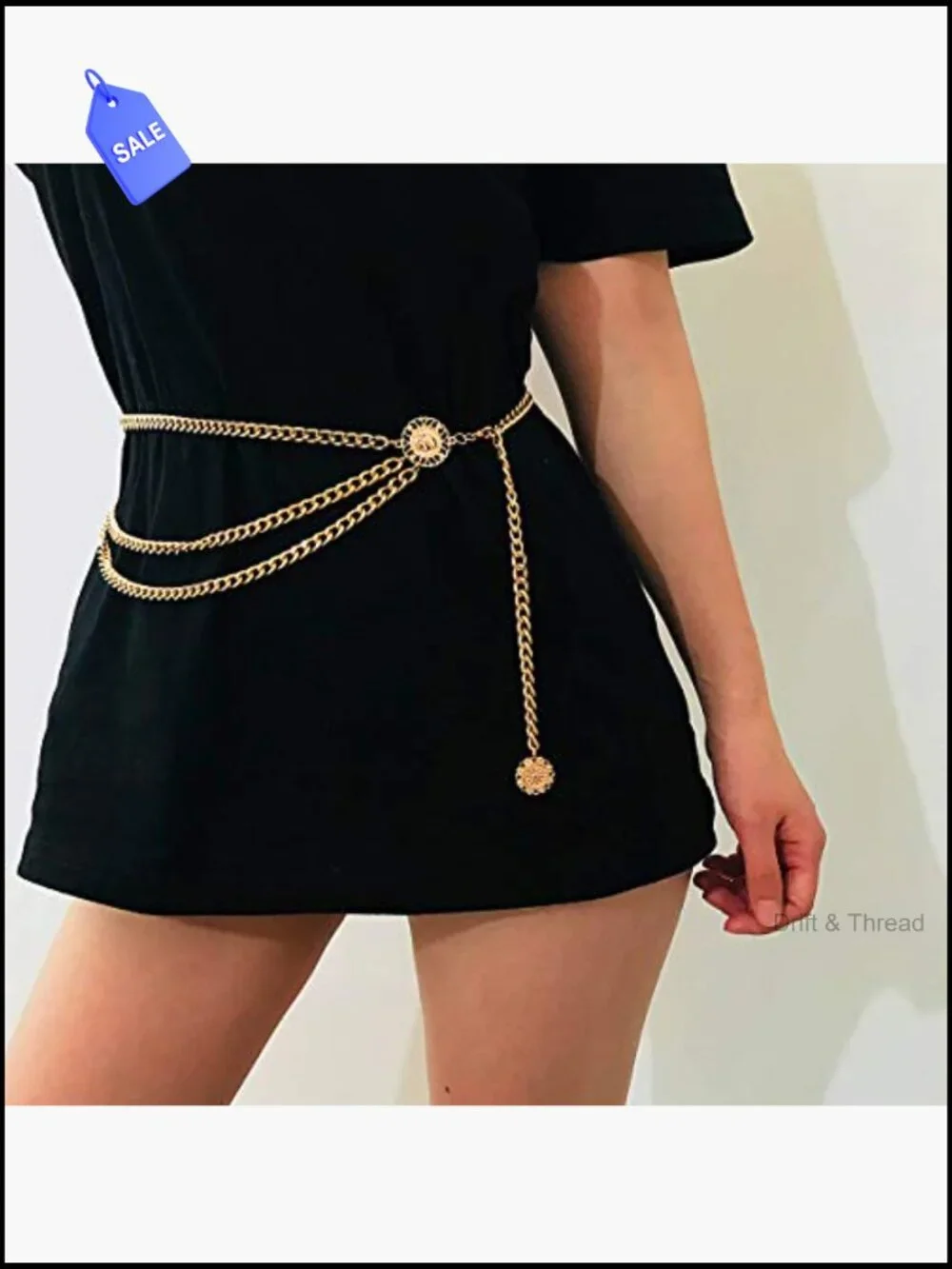 Multilayer Metal Waist Chain Belt - Adjustable Fashion Belts for Women